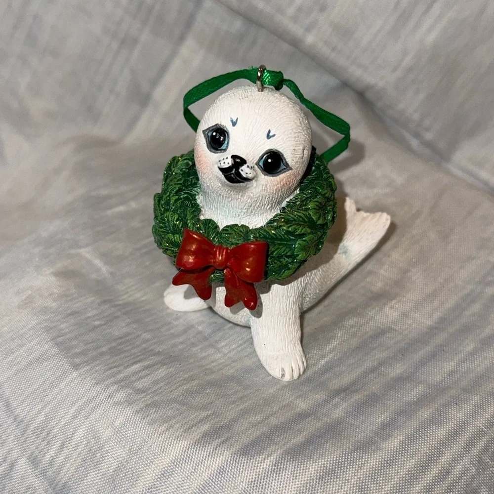 Danbury Mint Baby Animal Seal Christmas Ornament Rare